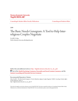 The Basic Needs Genogram: A Tool to Help - TopSCHOLAR
