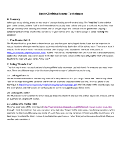 Basic Climbing Rescue Techniques