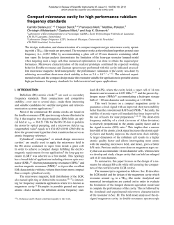 Compact microwave cavity for high performance rubidium