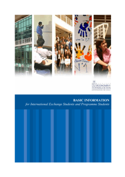 BASIC INFORMATION for International Exchange Students and