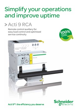 Acti 9 RCA - Simplify your operations and