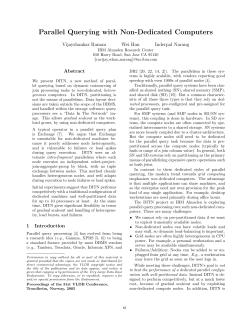 Parallel Querying with Non-Dedicated Computers