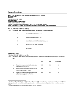 N=2849 - Pew Internet