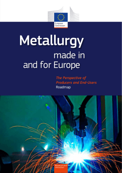 Metallurgy made in and for Europe