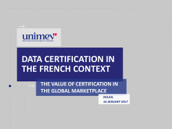 Certification in the French Context