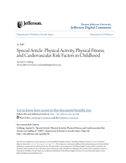 Special Article: Physical Activity, Physical Fitness, and