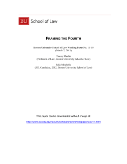 framing the fourth - Boston University