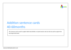 Addition sentence cards 40