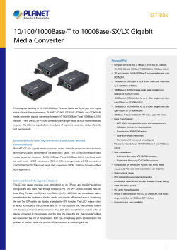 10/100/1000Base-T to 1000Base-SX/LX Gigabit Media Converter