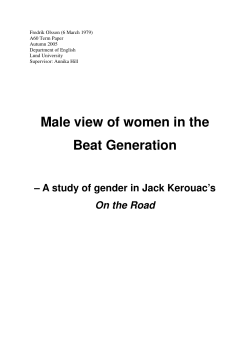 Male view of women in the Beat Generation
