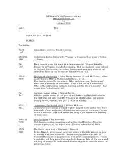 Saints Parish Resource Library