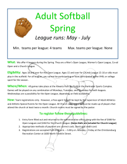 Adult Softball Spring