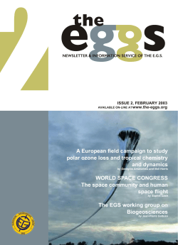 A European field campaign to study polar ozone loss and tropical