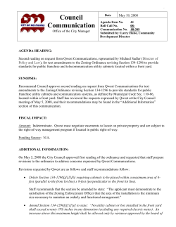 Council Communication No. 08