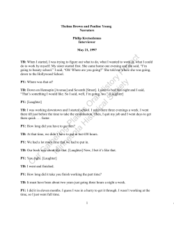 Interview Thelma Brown and Pauline Young