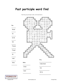 Past participle word find