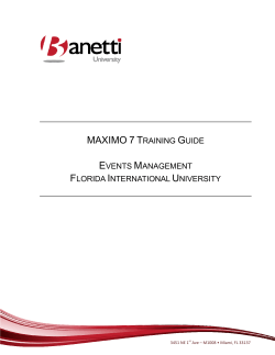 Maximo Training Manual - Events