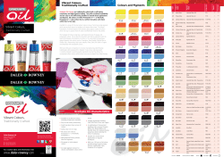 Daler-Rowney Graduate Oil Colour Chart