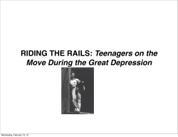 Great Depression Riding the Rails