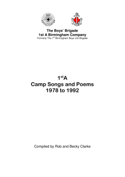 C am p Songs and Poem s 1978 to 1992