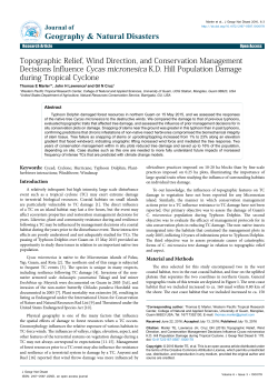 Topographic Relief, Wind Direction, and Conservation Management
