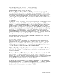 3-9 Volunteer Policy and Procedures