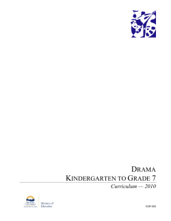 Drama K-7 - Province of British Columbia