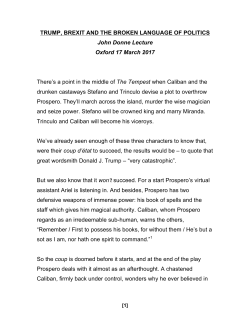 Mark Thompson Donne Lecture at the University of Oxford 2017