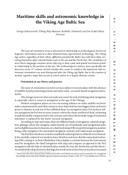 Maritime skills and astronomic knowledge in the Viking Age Baltic Sea