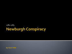 Newburgh Conspiracy - The Hudson River Valley Institute