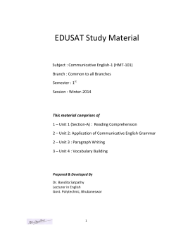 English - GIST, Rayagada, Orissa, India