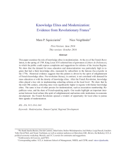 Knowledge Elites and Modernization: Evidence from Revolutionary