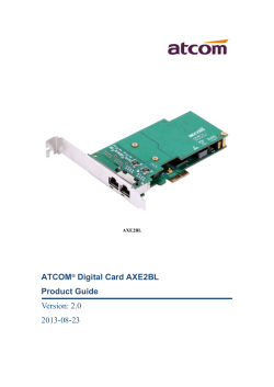 AX4E-Centos5.4-Dahdi-User Manual-V1.0-EN