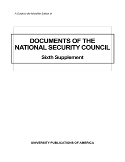 documents of the national security council