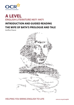The Wife of Bath`s prologue and tale