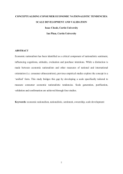 1 CONCEPTUALISING CONSUMER ECONOMIC NATIONALISTIC