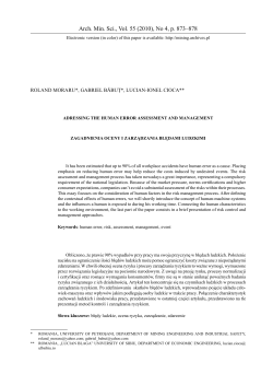 Arch. Min. Sci., Vol. 55 (2010), No 4, p. 873&ndash;878