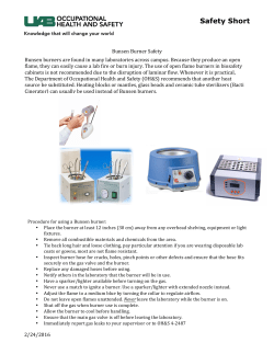 Bunsen Burner Safety