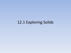 12.1 Exploring Solids