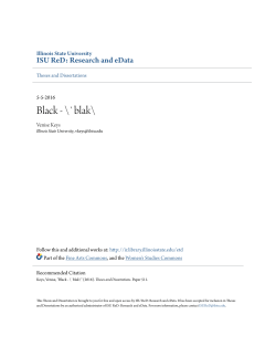 Black - \`blak - ISU ReD: Research and eData