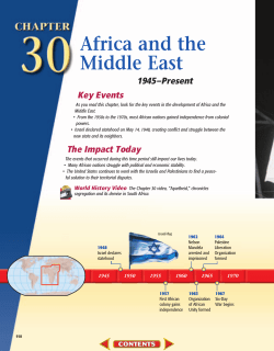 Chapter 30: Africa and the Middle East, 1945