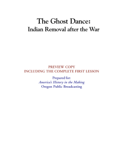The Ghost Dance Indian Removal After The War