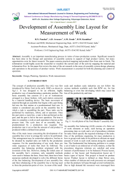 Development of Assembly Line Layout for Measurement of Work