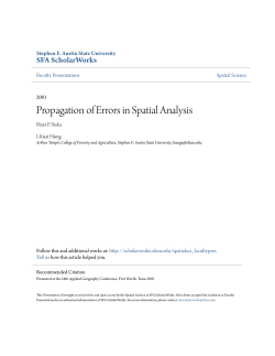 Propagation of Errors in Spatial Analysis