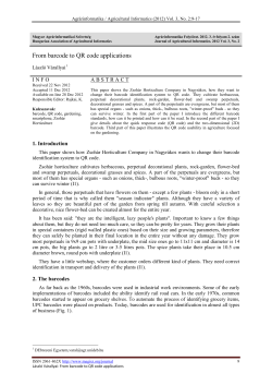 From barcode to QR code applications