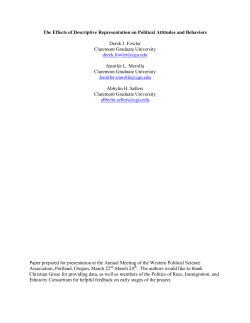 The Effects of Descriptive Representation on Political