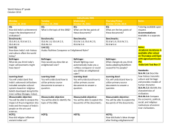 World History 6th grade October 2016 India/Asoka DBQ Monday