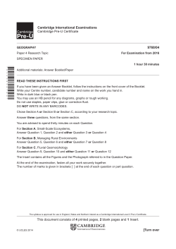 2016 Paper 4 Specimen Paper