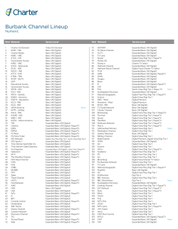 Burbank Channel Lineup