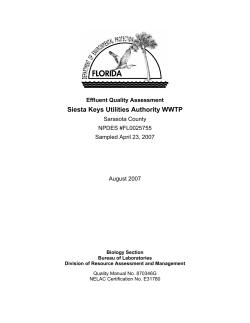 Siesta Keys Utilities Authority WWTP
